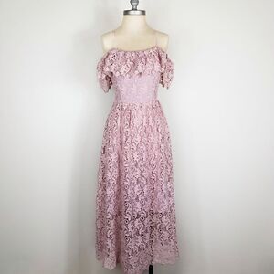 Pink Rose Strappy Lace H&M Size 12 Dress